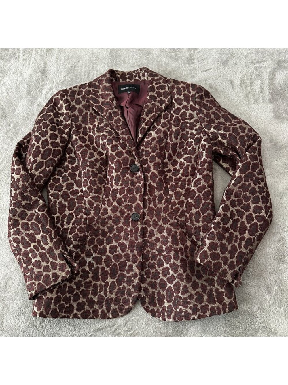 Lafayette 148 Animal Print Blazer Jacket Women's 8